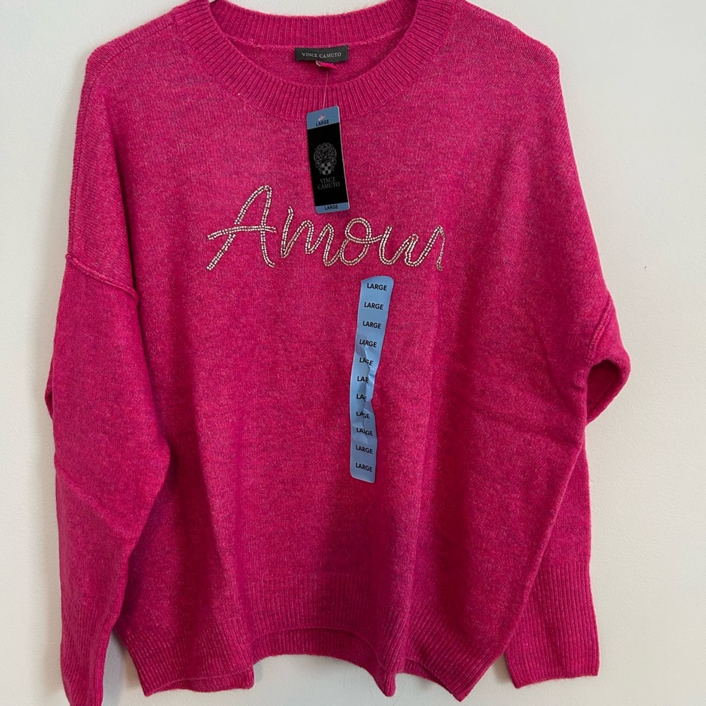 Vince Camuto Fuchsia Amour Sweater
